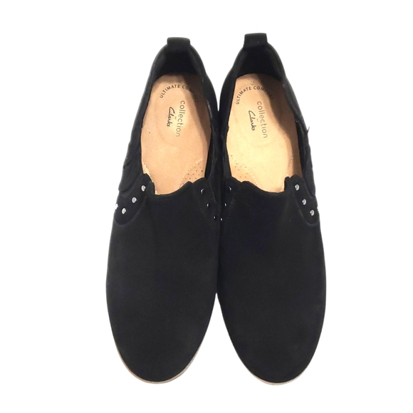 Clarks Womens Trish Bell Suede Studded Slip On Heel Booties Shoes Sz 10M - Picture 7 of 13